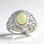 Bague en argent et Opale Welo