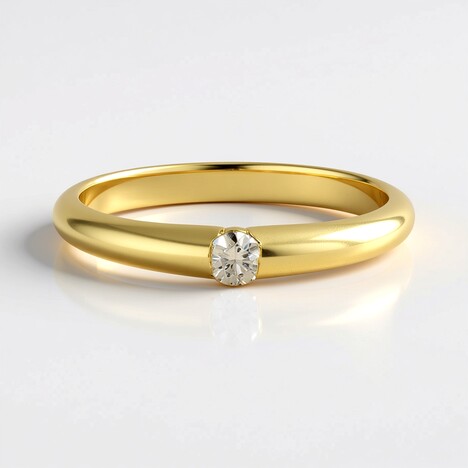 Anello in argento con Diamante Cioccolato I2