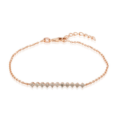 VS1 Argyle-Rose de France-Brillant-Silberarmband (Annette)
