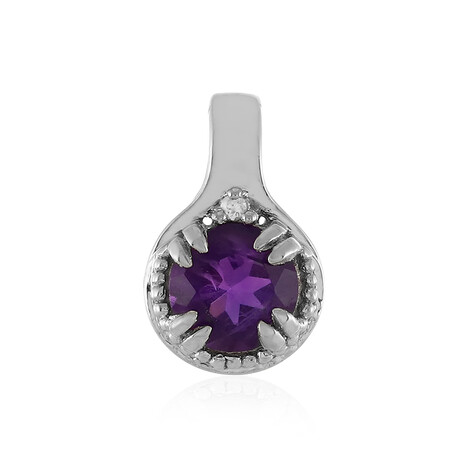 Pendentif en argent et Améthyste de Zambie