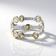 Anello in argento con Zircone Giallo
