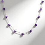 Collier en argent et Améthyste de Zambie (de Melo Essence)