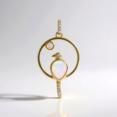 Ciondolo in argento con Opale di Welo (Adela Silber)