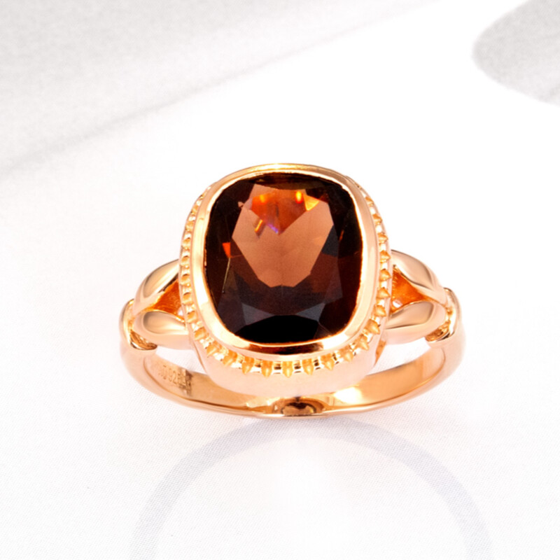 Rauchquarz-Silberring