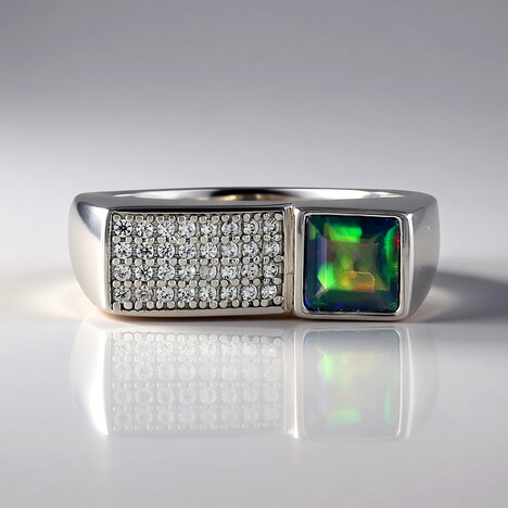 Anello in argento con Opale Mezezo (de Melo Essence)