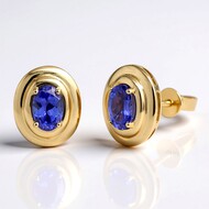 Boucles d'oreilles en or et Tanzanite AAA (CIRARI)
