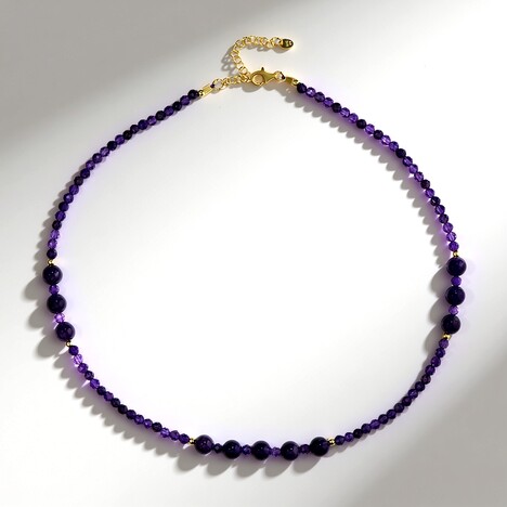 Collana in argento con Ametista Zambiana (Riya)