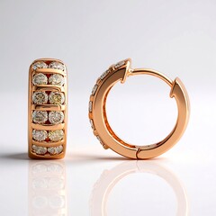 Orecchini in oro con Diamante Rose de France SI1 di Argyle