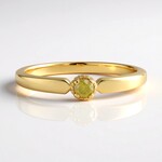 Anello in argento con Diamante Giallo I3