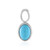 Colgante en plata con Turquesa bella durmiente