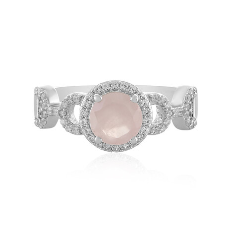 Anello in argento con Quarzo Rosa