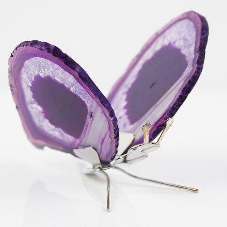 Accessorio in ottone con Agata Porpora