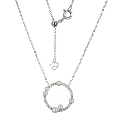 Collar en plata con Perla blanca Freshwater