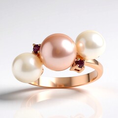 Anello in argento con Perla Ming Porpora (TPC)