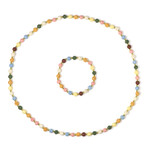 Parure con Lava Rosa