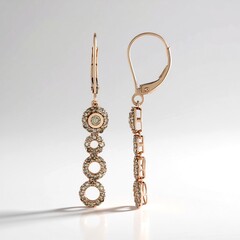 Orecchini in oro con Diamante Champagne I2