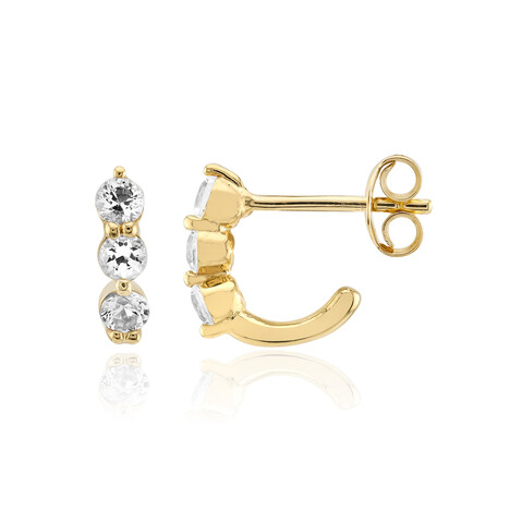 Orecchini in argento con Topazio Bianco