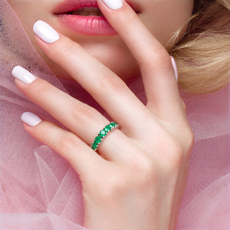 Anello in argento con Smeraldo Socoto