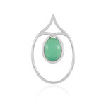 Zilveren hanger met een chrysopraas (KM by Juwelo)