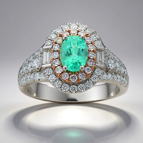 Anello in oro con Tormalina Paraíba (CIRARI)