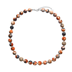 Mongolischer Achat-Silberhalskette