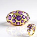 Anello in argento con Ametista Zambiana (de Melo Essence)