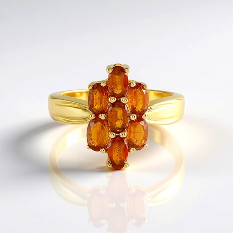 Anello in argento con Cianite Arancione della Tanzania