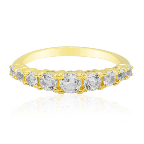 Anello in argento con Topazio Bianco