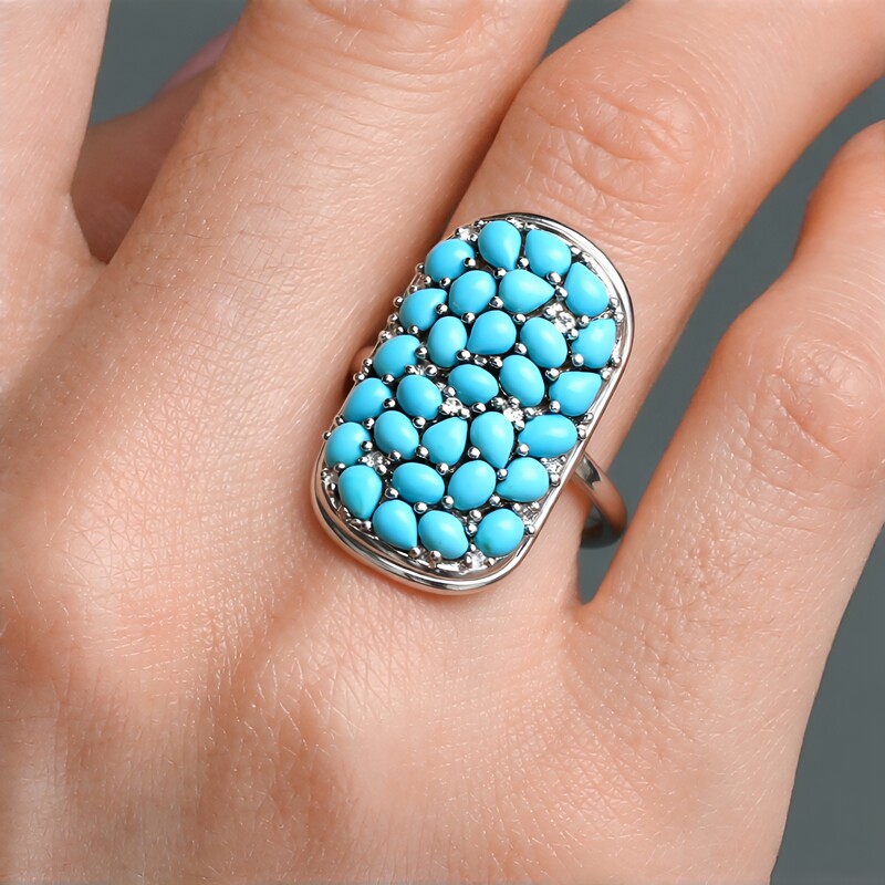 Sleeping Beauty Turquoise Silver Ring (Faszination Türkis)