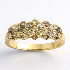 Anello in oro con Diamante Fancy SI2