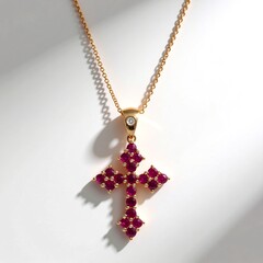 Collana in oro con Rubino Mozambico AAA