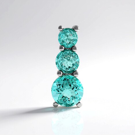 Ciondolo in argento con Quarzo color paraiba