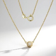 Zircon Silver Necklace (Adela Silber)