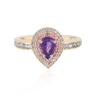 Purpurfarbener Ceylon-Saphir-Goldring (Adela Gold)