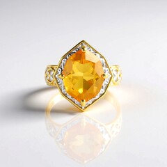 Anello in argento con Citrino (Gems en Vogue)