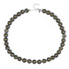 Hämatit-Silberhalskette