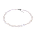 Collana in argento con Pietra di Luna Arcobaleno