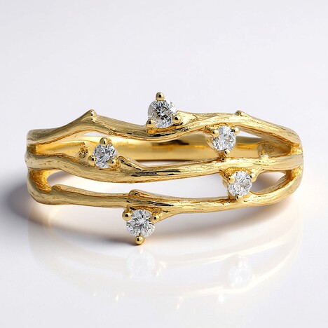 Anello in oro con Diamante SI1 (H) (CIRARI)
