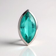 Ciondolo in argento con Quarzo color paraiba (MONOSONO COLLECTION)