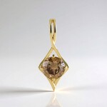 Pendentif en or et Diamant champagne I2