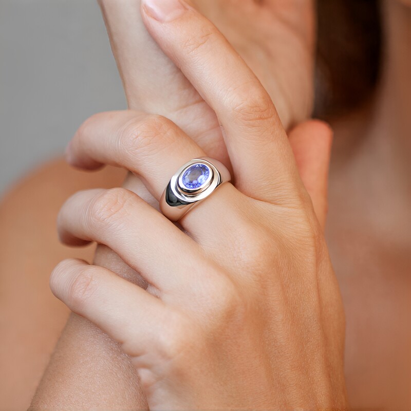 Bague en argent et Tanzanite