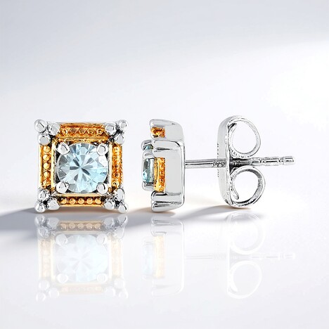 Orecchini in argento con Zircone Ratanakiri (Dallas Prince Designs)