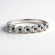 Schwarzer Brillant-Silberring