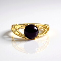 Zilveren ring met een amethist (de Melo)