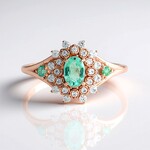 Bague en argent et Emeraude de Colombie