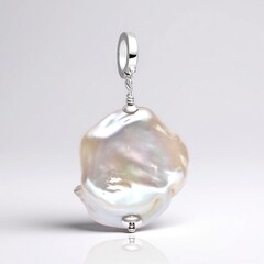 Ciondolo in argento con Perla d'Acqua Dolce Bianca