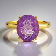 Anello in argento con Ametista Rose de France
