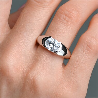 Zircon Silver Ring