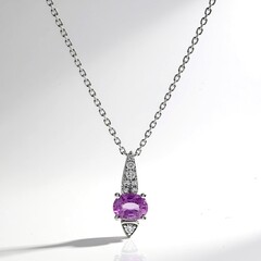 Collana in oro con Zaffiro Rosa (CIRARI)
