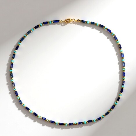 Collana in argento con Magnesite Blu